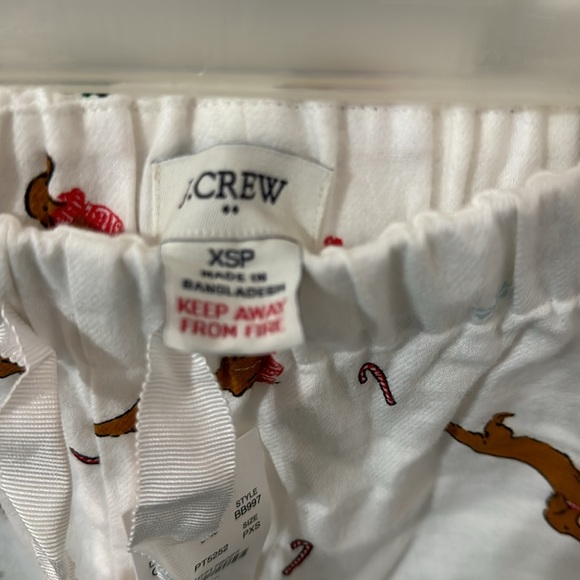 NWT J. Crew Factory flannel pajama pants, size XS petite, cute holiday dogs 🐶 - Picture 7 of 8